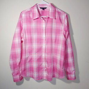 Brooks Brothers 346 Button Up Roll Tab Long Sleeve Shirt Plaid Size 14 P…